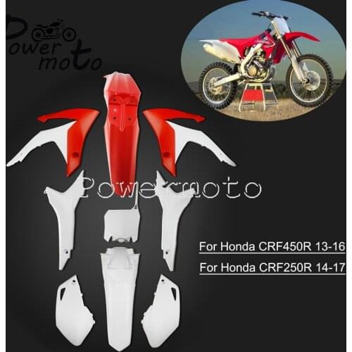 Dirt Bike Dual Sport Complete Fairing Body Kit For Honda CRF250R CRF450R Frame Guard Fender Radiator Shroud Airbox Cover Mudguar