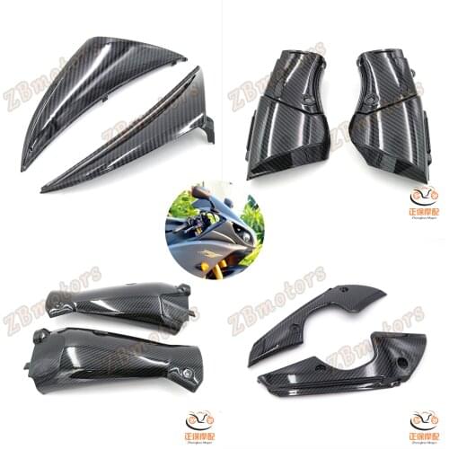 For 2009 - 2014 YAMAHA YZF R1 CARBON FIBER PAINT AIR INTAKE COVER KIT 6PCS