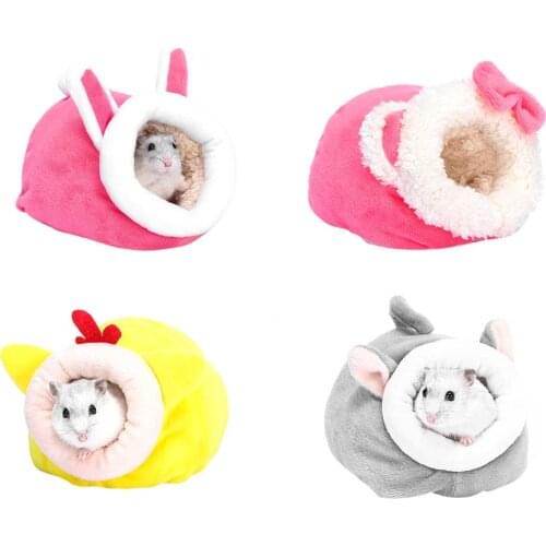 Mini Small Pet Nest Cute Comfortable Plush Soft Hedgehog Hamster House Bed Cage Small Warm Cotton Sleeping Bed for Hamster