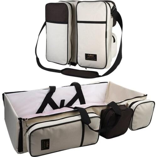 Mommy Diaper Bag Baby Bed Shoulder Maternity Bag Travel Nappy Bag Large Capacity Nursing Bag for Baby Care Changing Pad Supplies