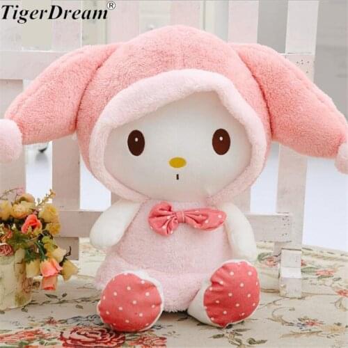 One Piece Soft PP Cotton Stuffed Rabbit Toy Lovely Sleeping Pillows Pink Rabbits With Dress Doll Plush Brinquedos