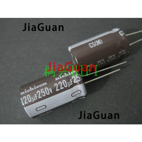 10PCS NEW NICHICON CS 250V220UF 18X31.5MM electrolytic capacitor 250V 220UF High frequency long life cs 220uF/250V
