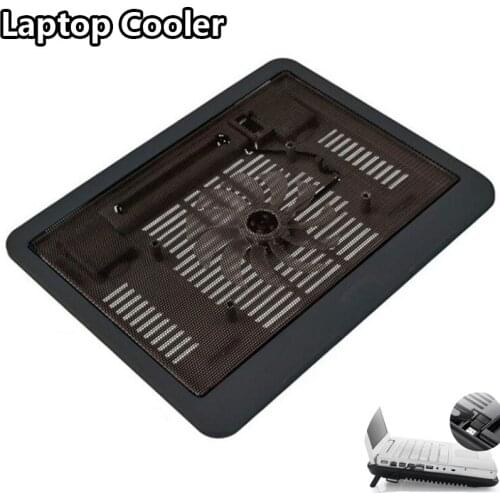 Laptop Cooler Portable Notebook Bracket Holder Slim Base Quiet 14 inch Fans for Laptop Notebook USB Air Extracting Cooling Pad