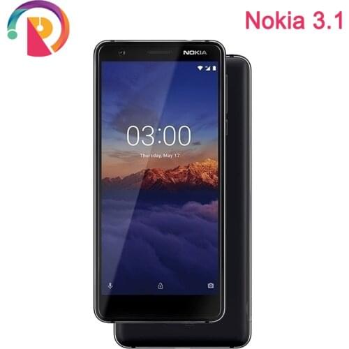 Original Unlocked Nokia 3.1 Quad-core 5.0 Inches 2GB RAM 16GB ROM LTE Single SIM 8MP Camera WIFI Android Cellphone