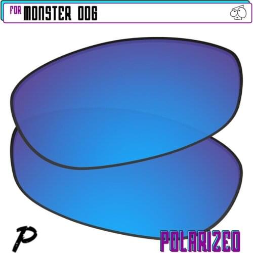 EZReplace Polarized Replacement Lenses for - Oakley Monster Dog Sunglasses - Blue P
