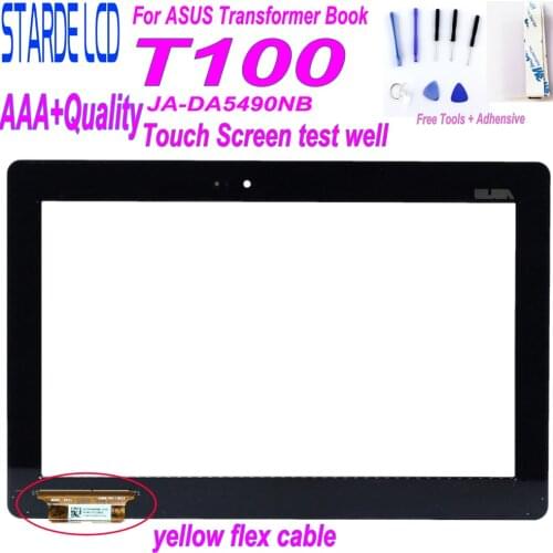 New Original 10.1" for ASUS Transformer Book T100TA T100 JA-DA5490NB Touch Screen Panel Digitizer Sensor with Yellow Flex Cable