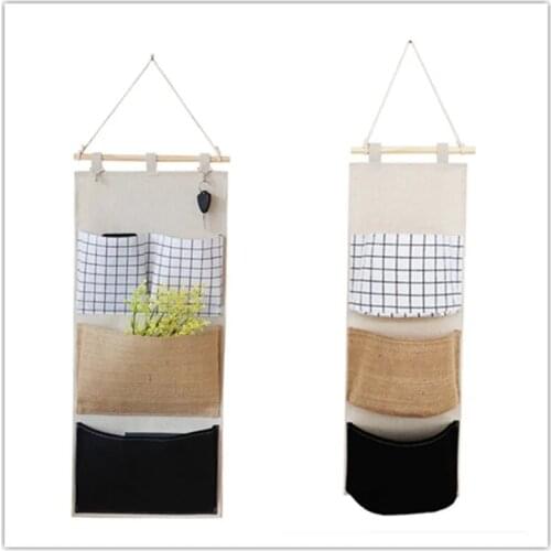Simple Nordic mobile phone storage bag key hanging bag wall debris finishing dormitory door wall hanging storage bag