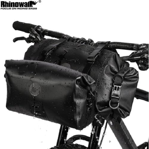 Rhinowalk 2021 New Bicycle Front Bag 2in1 Big Capacity Waterproof Multifunction Handlebar Bag Bike Frame Front Tube Cycling Bag