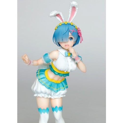 Tronzo Original Taito In Stock Ram Rem Easter Bunny Re:0 Anime Character PVC Action Figure Model Doll Toys Collection For Gifts