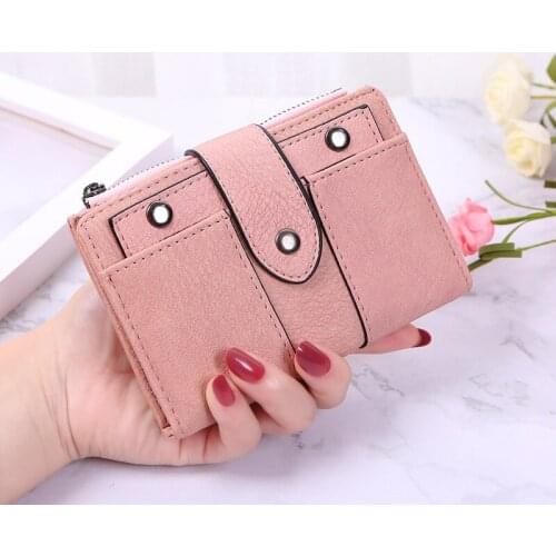 2021 New Korean Version Ladies Short Wallet Simple Fashion Multi-functional Large Capacity Female Coin Pocket Soft Leather Bag