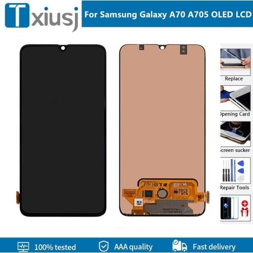 For Samsung Galaxy A70 A705 OLED LCD Display Touch Screen AAA quality Digitizer With Frame Replacement Parts Free Tools