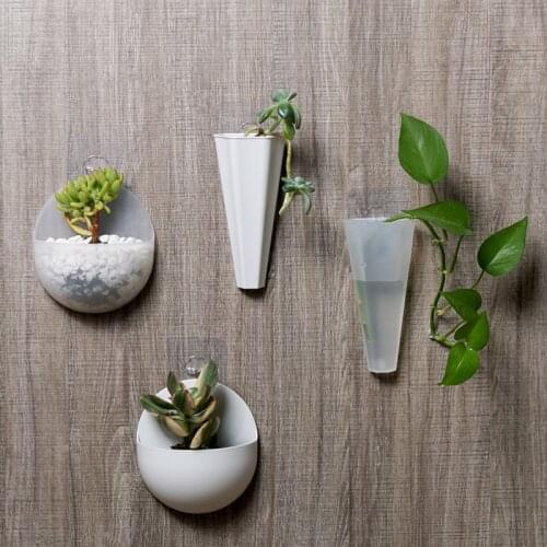 1Pc New Nordic Wall-hanging Flower Plants Pot Levitating Plant Vase Home Decoration Wall Storage Organizer Pots Home Accessories