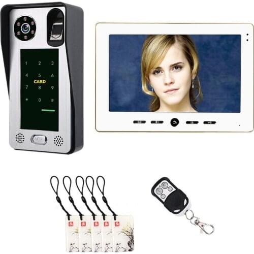 10 inch video intercom doorbell household fingerprint password IC swipe card access control remote control intercom doorbell