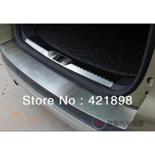 For Ford Kuga Escape 2013 2014 2015 Stainless Steel Inside + Outside Rear Bumper Sill Protector Trim 2 pcs