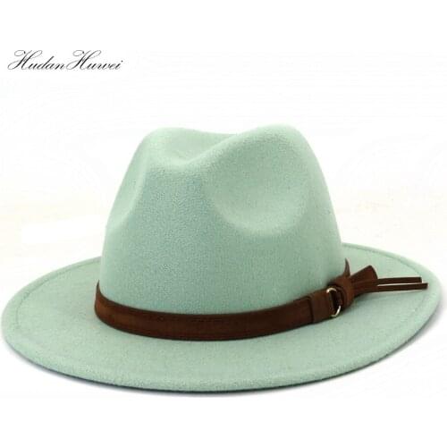 2021 Fall Winter Women Wedding Hats for Women Elegant Fashion Cowboy Flat Eaves Solid Unisex Cotton Black White Pink Hat