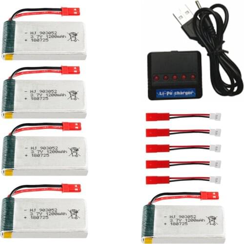3.7V 1200mAh lipo battery for H11D H11C H11WH battery Ultra-high Capacity rc drone quadcopter H11D H11WH series parts JST Plug