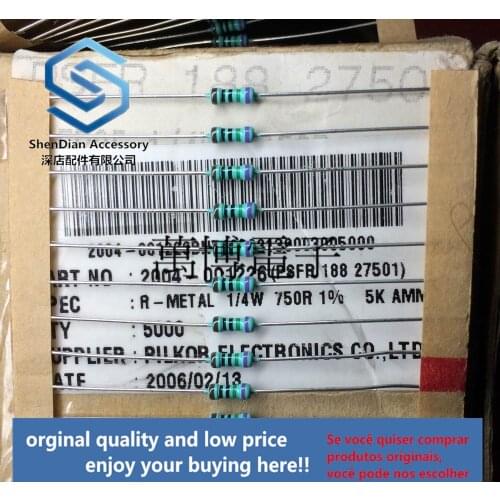 30pcs only orginal new 1/4W 0.25W 750 Euro 750R can pay