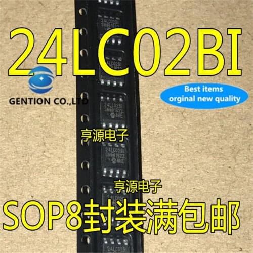 50Pcs 24LC02B-I/SN SOP-8 24LC02BI Memory chip in stock 100% new and original