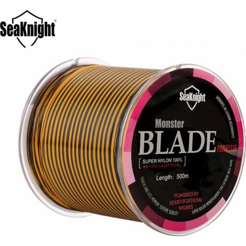 500m Seaknight brand top grade 100% Japanese multicolored 8-25lb fishing line monofilament carp wire leader line