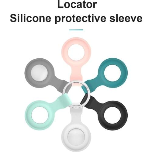 6pcs Case For Apple Airtags Keychains Pendant Locator Protective Case Silicone Shell Cover Sleeve Anti-lost Device Keychain