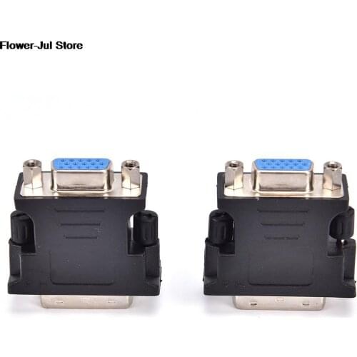 Video Converter Adapter DVI-I 24+5 Male Pin DVI Male To VGA 15 Female For PC Laptop HDTV LCD DVD Computer Projector