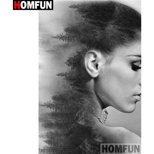 HOMFUN Full Square/Round Drill 5D DIY Diamond Painting "Beauty forest" 3D Diamond Embroidery Cross Stitch Home Decor A19569