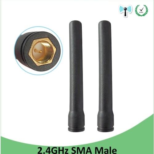2pcs 2.4GHz WIFI Antenna 2dBi-3dbi Aerial SMA Male connector wi fi antena 2.4 ghz antenne wi-fi for Wireless Router antenas