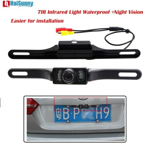HaiSunny Car Camera Reversing Backup Car Rear View Camera IR For With Infrared Installed License plate