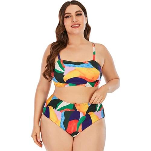 Bikini 2021 Plus Size 2 Pieces Sets Luxury Two Piece Designer Swimsuit Bathing Suit Swimwear Print Swimming Suit for Women