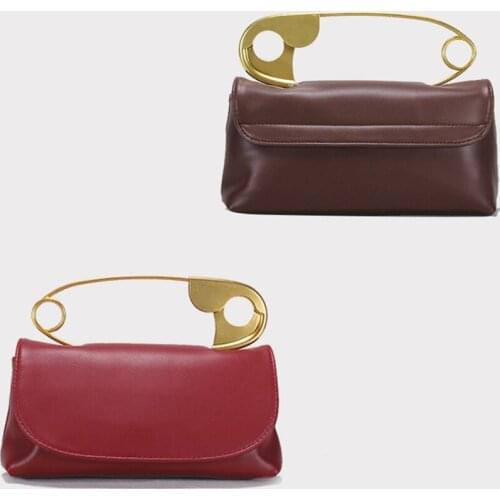 Envelope Cover Tote Bags For Women Fashion Clutch Bag Simple Big Pin Temperament One-shoulder Messenger Purse Handbag