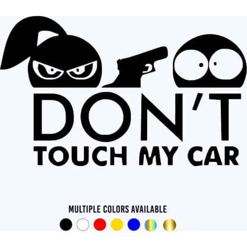 CK2503#12*20cm Do not touch my car funny sticker vinyl decal silver/black auto stickers for car bumper window