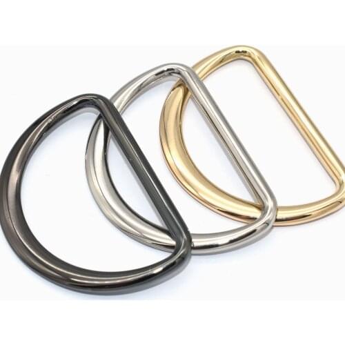 45mm D Ring Silver/Gunmetal D Buckle Zinc Alloy Buckle D Clasp DIY Charm Jewelry Leather Accessories Belt Purse Handbag Hardware
