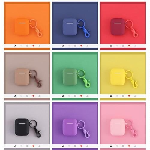 For AirPods 2 Case Colorful Protective shell Silicone Bluetooth Earphone Case For Apple AirPods 2 Charger Box Cover Anti-lost