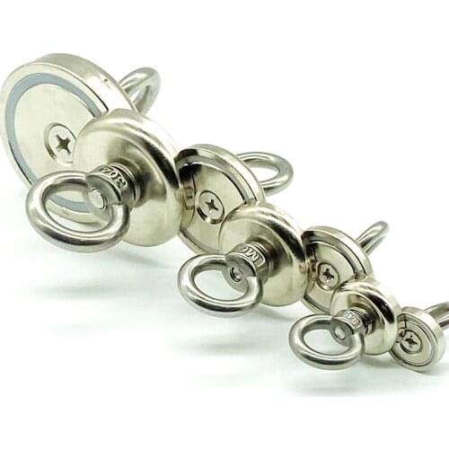 Pot magnet with metail ring Fishing magnet 2pcs/ pack metal magnet D20 D25 D32 D36 D42 D48 D55 D60 D75 D80 D90