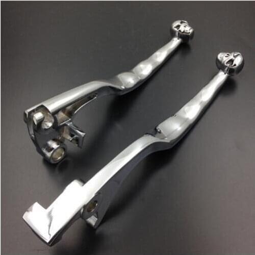 Chrome Skull Brake Aluminum Clutch Levers Motorcycle For Suzuki Marauder 800 VZ800 1997-2004Boulevard C500 2005 2006 Custom
