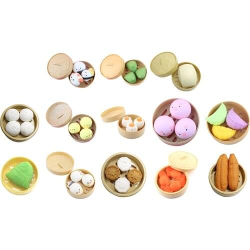 D7WF Fidget Simulation Food-shaped Anti Stress Toys Press Anxiety Relief Toys Pinching Release Stress Kids Adult Holiday Gift