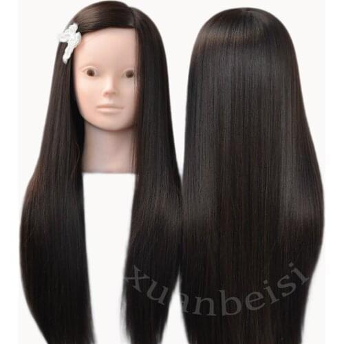 Brown Hair Manikin Mannequin Dressmaker Practise Makeup Head Mannequin Head With Hair Training Mannequin Head For Hairdressers