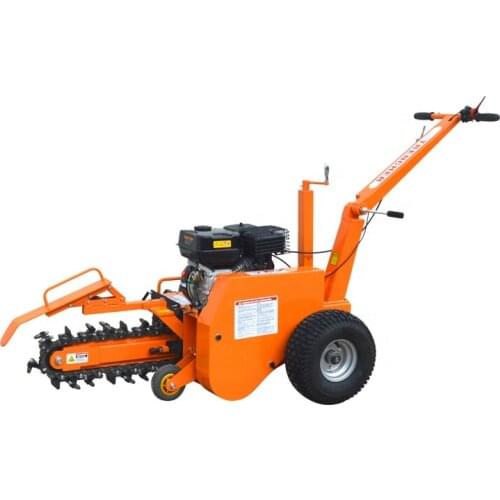 Farmland Trench Laying Ditching Machine With Gasoline Engine Small Trencher