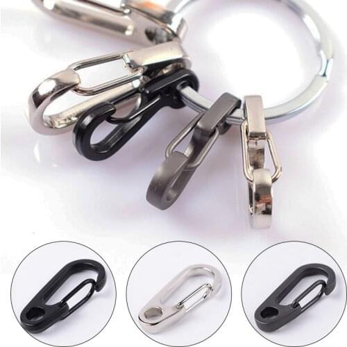 New Mini Zinc Alloy Spring Hook Clasp Buckle For DIY Keychain Car Key Chain Ring Decoration Jewelry Making Findings Accessories