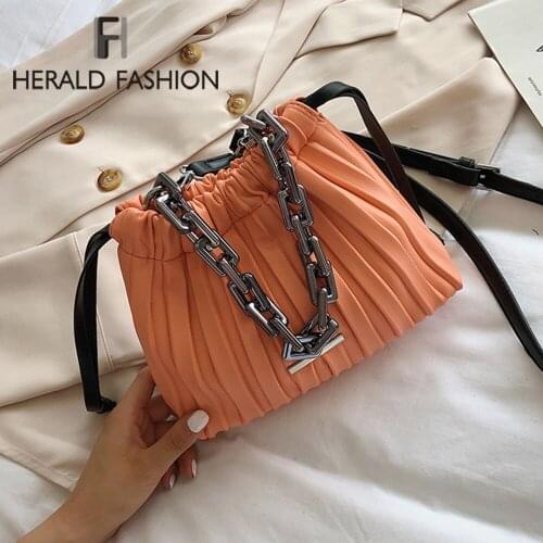 New Womens Bags and Purses 2020 Drawstring Bucket Shoulder Bags Designer Luxury Handbag Female Chain Tote Messenger Bag sac