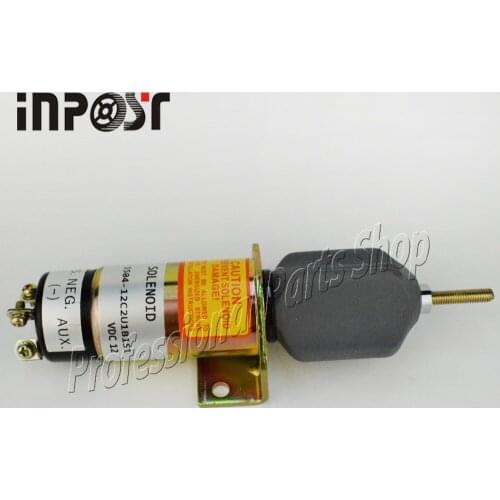 New Fuel Shutoff Solenoid 1504-12 ,1504-12C2U1B1S1 (3 terminals ) 12V For Kubota DF-750