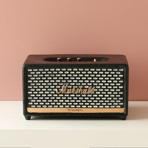 Resin mold holder black interior tissue box cover radio retro toilet paper holder creative boite mouchoir Home accessories EH50T