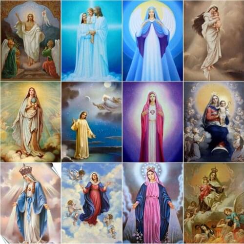 Religion 5D Diamond Painting Virgin Mary Square/round Embroidery Cross Stitch Kits Painting Mosaic Diy Home Decoration Gift