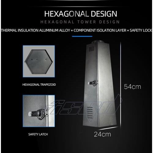 ASGD Stage Flame Jet Machine DMX 200W Fire Spray Projector Hexagon DJ Gas Fuel For Outdoor Indoor Theater Show Celebration Bar
