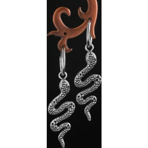 2021 nightclub bungee trendy cool personality snake earrings for men and women cold wind street hip hop punk ear jewelry