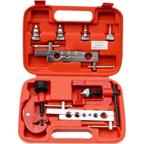 SHGO HOT-8pcs 3-19mm Tube Cutter Flaring Tool Kit Manual Pipe Expander Metric/Inch Expansion Mouthparts Device For Copper Tube