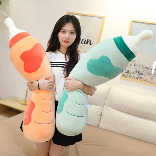 50/70/90CM Cute Milk Bottle Plush Toy Baby Bottle Pillow Padded Creative Bottle Pillow Pillow Plush Toy Children Holiday Gift
