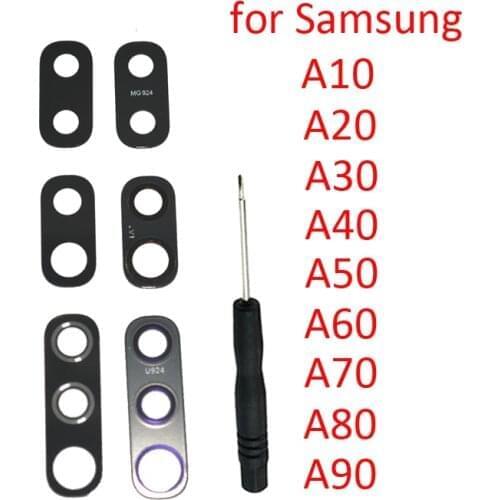 Camera Glass Lens For Samsung A10 A20 A30 A40 A50 A60 A70 A80 A90 A10s A20s A30s A50s New Phone Housing Rear Back Camera Cover