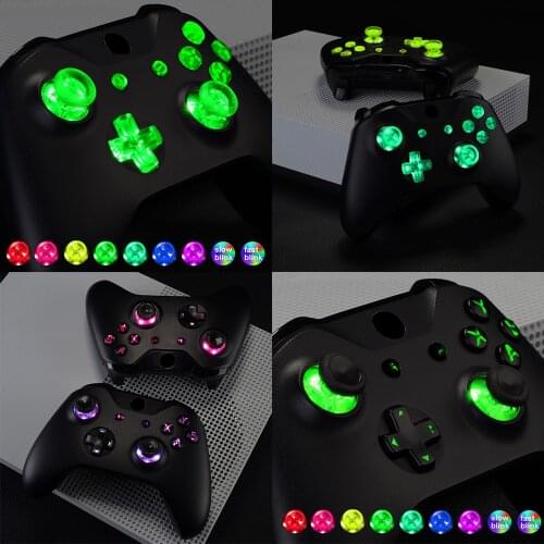 EXtremeRate Multi-Colors Luminated D-pad Thumbstick ABXY Button (DTF) LED Kit for Xbox One Standard Xbox One S / X Controller