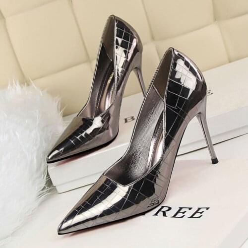 Bigtree Shoes Women Pumps Heels Sexy Stiletto High Heels Ladies Luxury Patent Leather Strippers Shoes Wedding Party Shoes Women